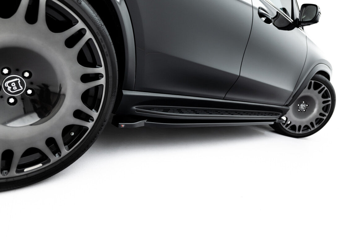 Seitenschweller Ansatz (Paar) V.2 passend für Mercedes GLS AMG-Line X167 schwarz Hochglanz