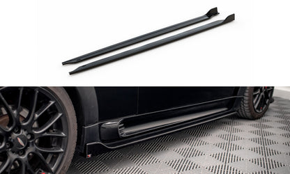 Seitenschweller Ansatz (Paar) V.2 passend für Mini Cooper John Cooper Works R56 schwarz Hochglanz