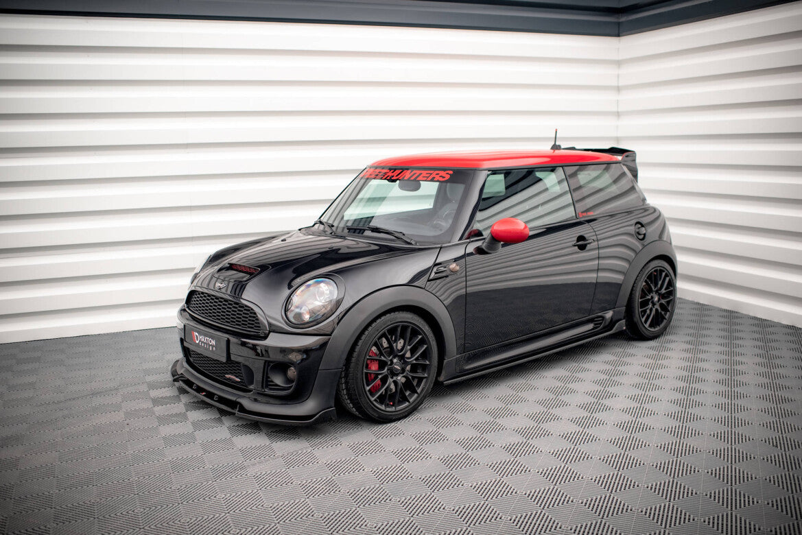 Seitenschweller Ansatz (Paar) V.2 passend für Mini Cooper John Cooper Works R56 schwarz Hochglanz