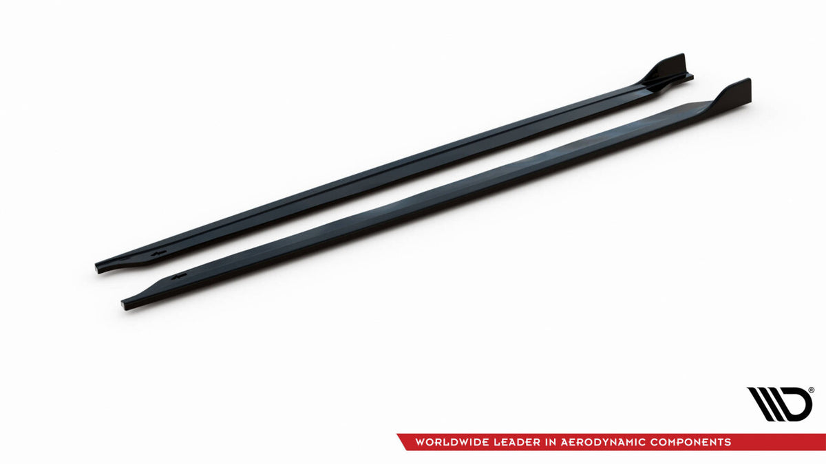 Seitenschweller Ansatz (Paar) V.2 passend für Mini Cooper John Cooper Works R56 schwarz Hochglanz