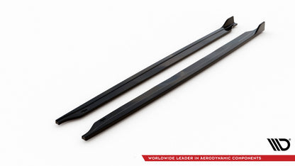 Seitenschweller Ansatz (Paar) V.2 passend für Mini Cooper John Cooper Works R56 schwarz Hochglanz
