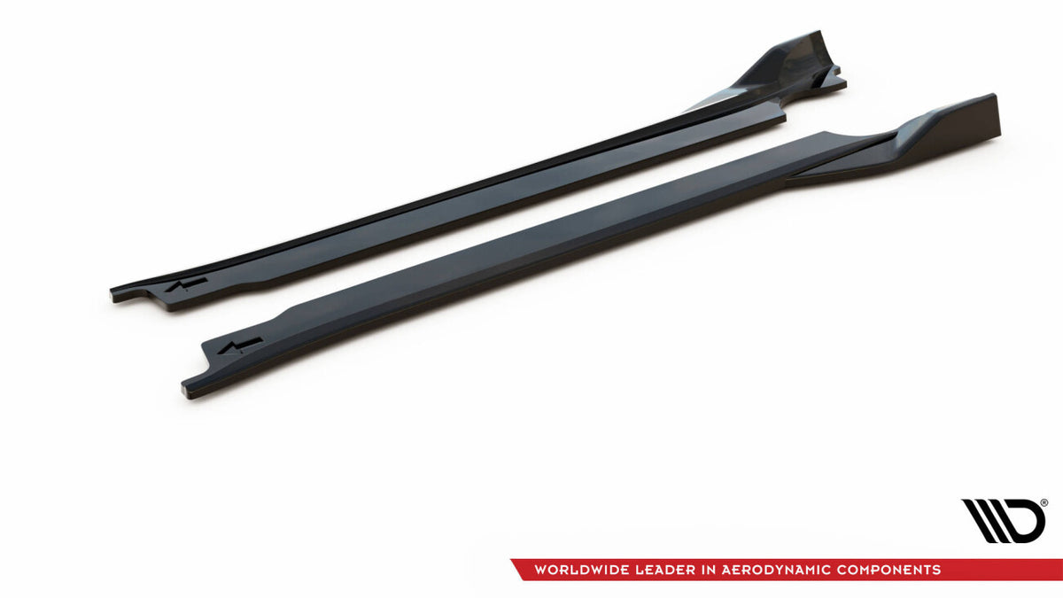 Seitenschweller Ansatz (Paar) V.2 passend für Porsche 911 Carrera Aero / Carrera GTS 992 schwarz Hochglanz
