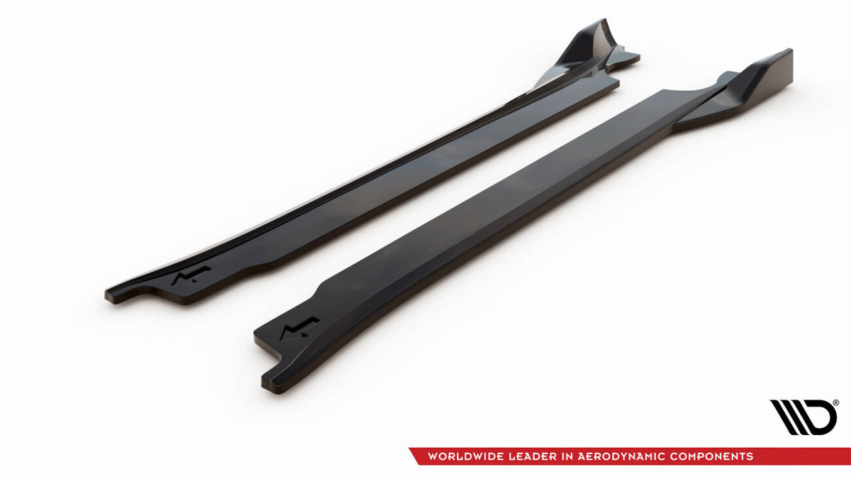 Seitenschweller Ansatz (Paar) V.2 passend für Porsche 911 Carrera Aero / Carrera GTS 992 schwarz Hochglanz