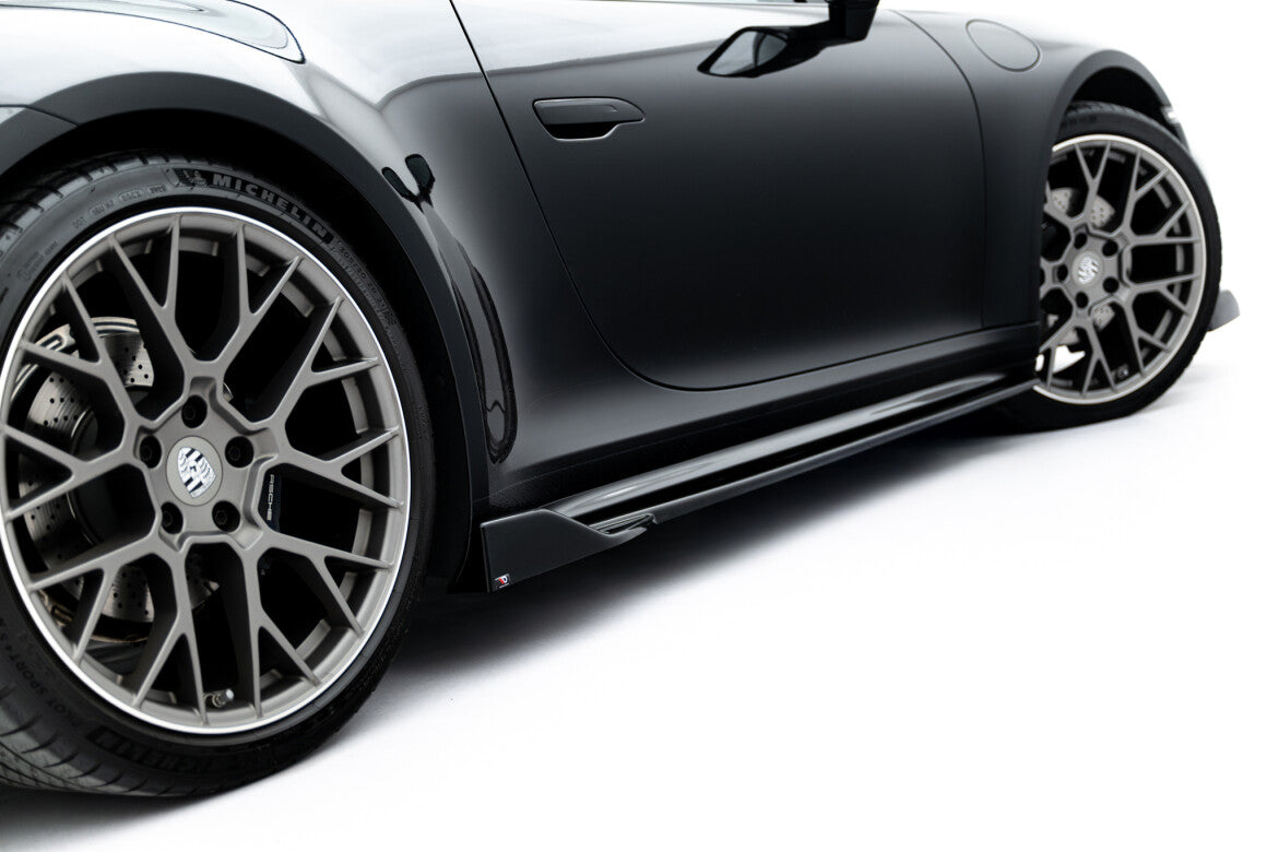 Seitenschweller Ansatz (Paar) V.2 passend für Porsche 911 Carrera Sport Design 992 schwarz Hochglanz