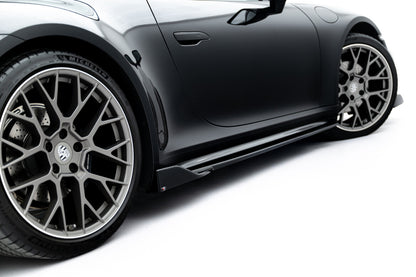 Seitenschweller Ansatz (Paar) V.2 passend für Porsche 911 Carrera Sport Design 992 schwarz Hochglanz
