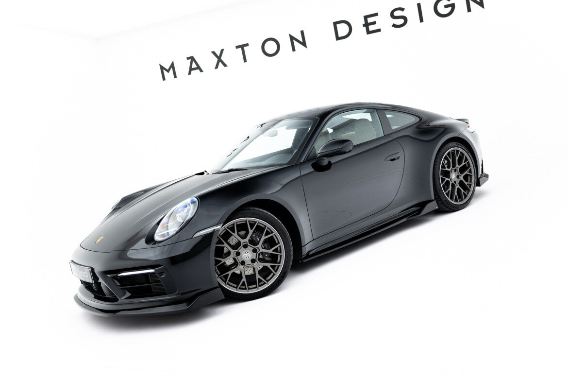 Seitenschweller Ansatz (Paar) V.2 passend für Porsche 911 Carrera Sport Design 992 schwarz Hochglanz