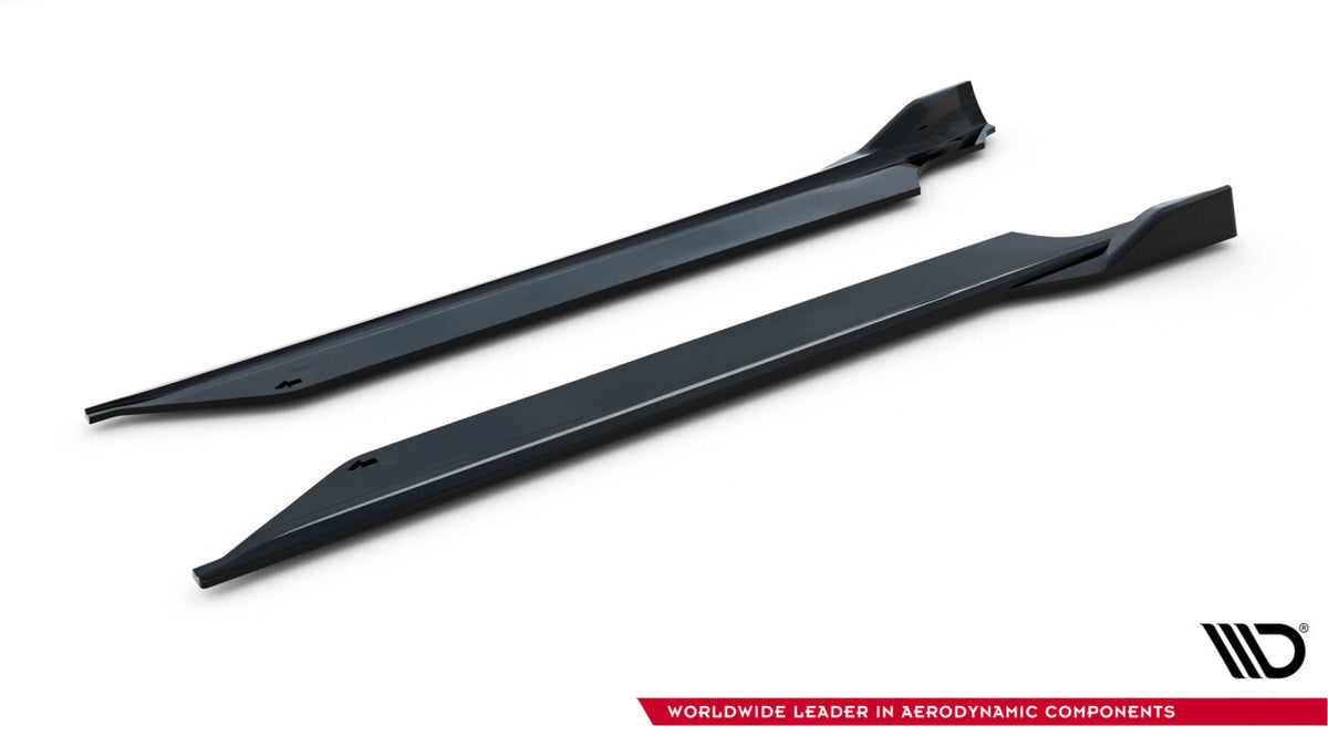 Seitenschweller Ansatz (Paar) V.2 passend für Porsche 911 Carrera Sport Design 992 schwarz Hochglanz