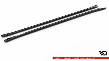 Seitenschweller Ansatz (Paar) V.2 passend für Porsche Panamera / Panamera Diesel / Panamera Turbo 970 schwarz Hochglanz