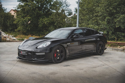 Seitenschweller Ansatz (Paar) V.2 passend für Porsche Panamera Turbo 970 FL schwarz Hochglanz