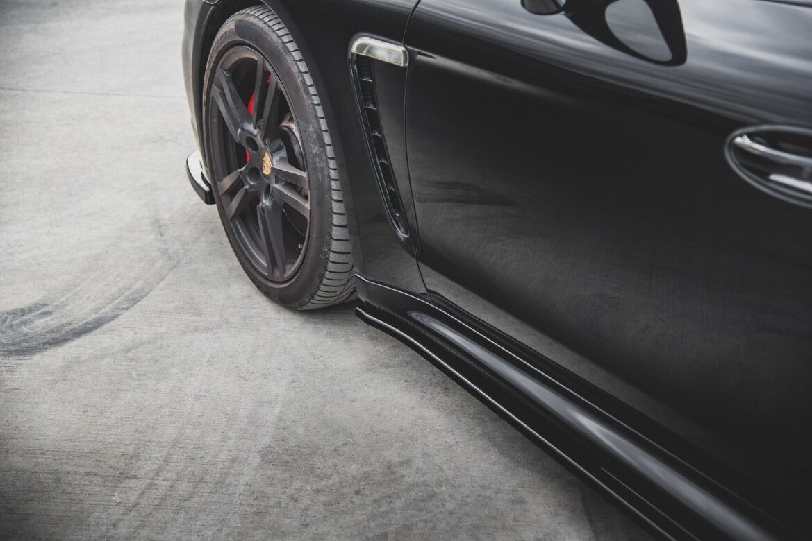 Seitenschweller Ansatz (Paar) V.2 passend für Porsche Panamera Turbo 970 FL schwarz Hochglanz