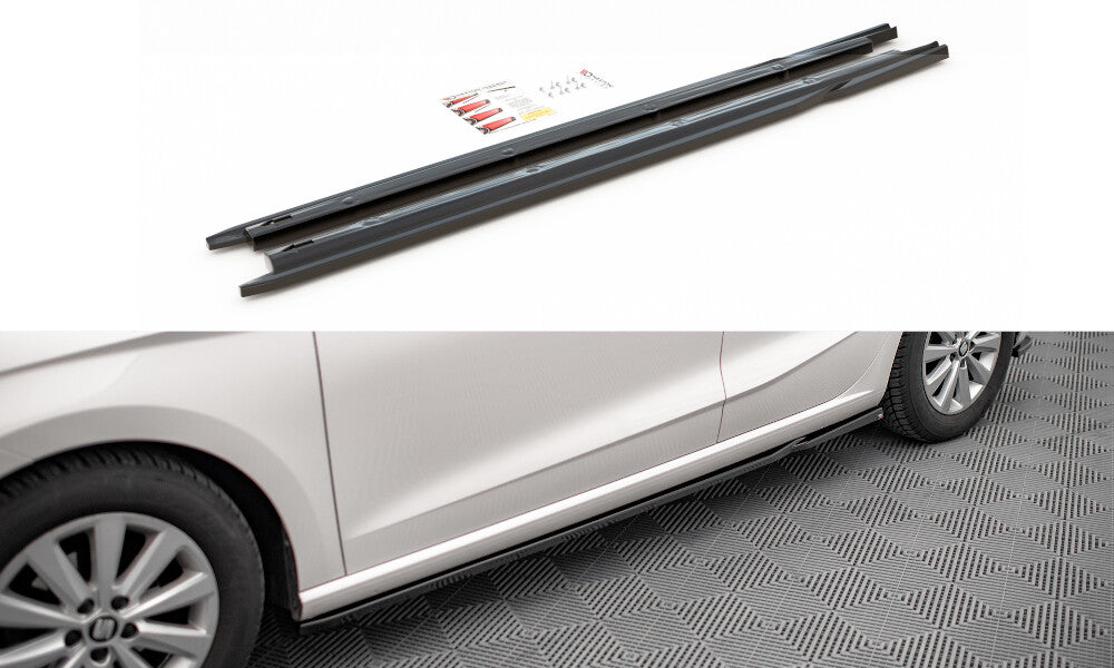 Seitenschweller Ansatz (Paar) V.2 passend für Seat Ibiza FR/ Standard Mk5 schwarz Hochglanz