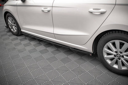 Seitenschweller Ansatz (Paar) V.2 passend für Seat Ibiza FR/ Standard Mk5 schwarz Hochglanz