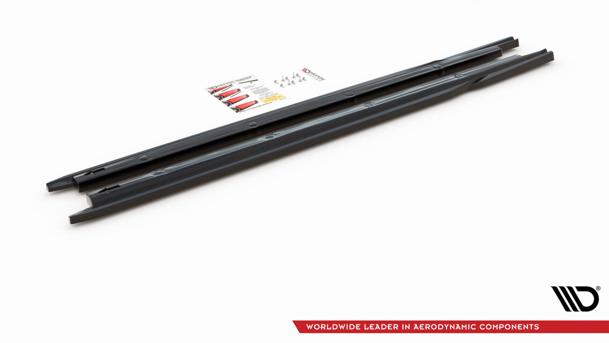 Seitenschweller Ansatz (Paar) V.2 passend für Seat Ibiza FR/ Standard Mk5 schwarz Hochglanz