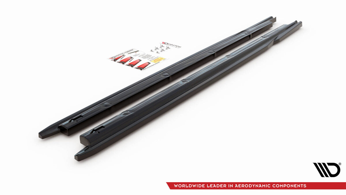 Seitenschweller Ansatz (Paar) V.2 passend für Seat Ibiza FR/ Standard Mk5 schwarz Hochglanz