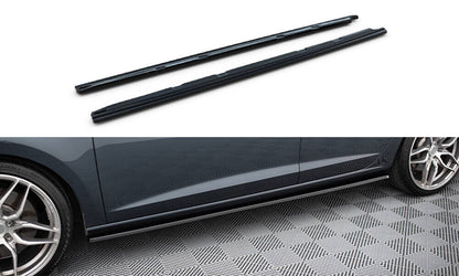 Seitenschweller Ansatz (Paar) V.2 passend für Seat Leon Mk3 CUPRA/ FR FL schwarz Hochglanz