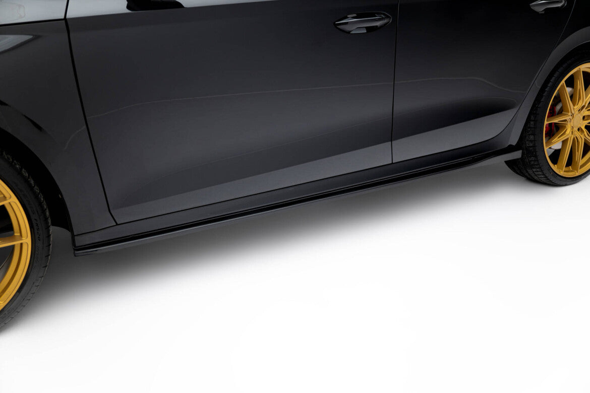 Seitenschweller Ansatz (Paar) V.2 passend für Skoda Octavia RS Liftback / Combi Mk4 FL schwarz Hochglanz