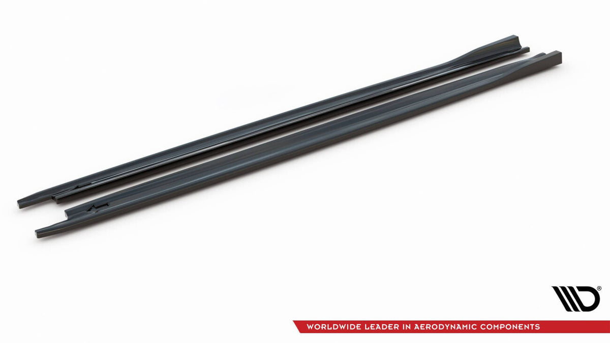 Seitenschweller Ansatz (Paar) V.2 passend für Skoda Octavia RS Liftback / Combi Mk4 FL schwarz Hochglanz