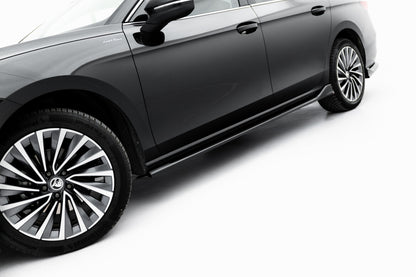 Seitenschweller Ansatz (Paar) V.2 passend für Skoda Superb Mk4 schwarz Hochglanz