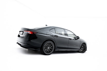 Seitenschweller Ansatz (Paar) V.2 passend für Skoda Superb Sportline Mk4 schwarz Hochglanz