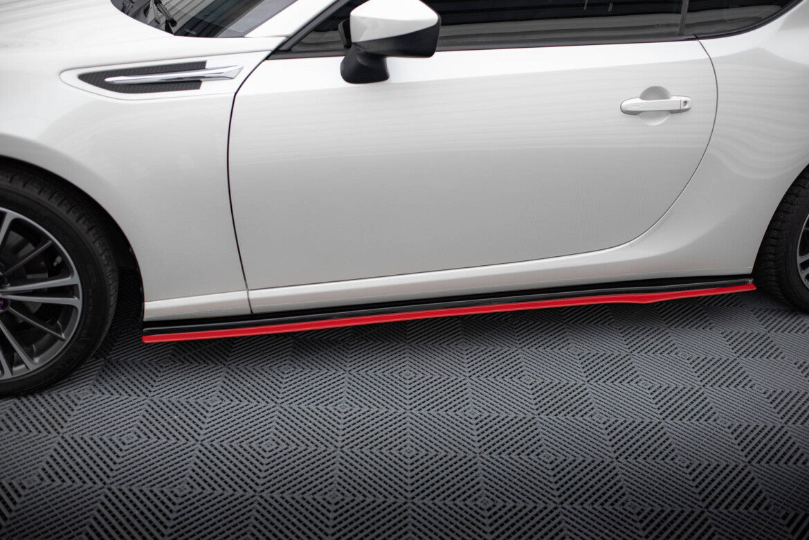 Seitenschweller Ansatz (Paar) V.2 passend für Subaru BRZ Mk1 / Mk1 FL / Toyota GT86 FL schwarz Hochglanz