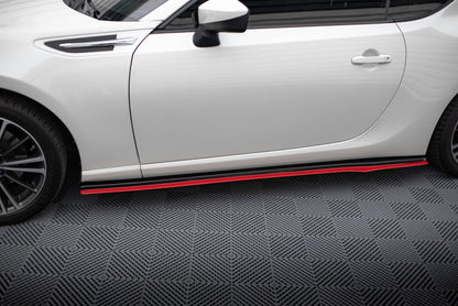 Seitenschweller Ansatz (Paar) V.2 passend für Subaru BRZ Mk1 / Mk1 FL / Toyota GT86 FL schwarz Hochglanz