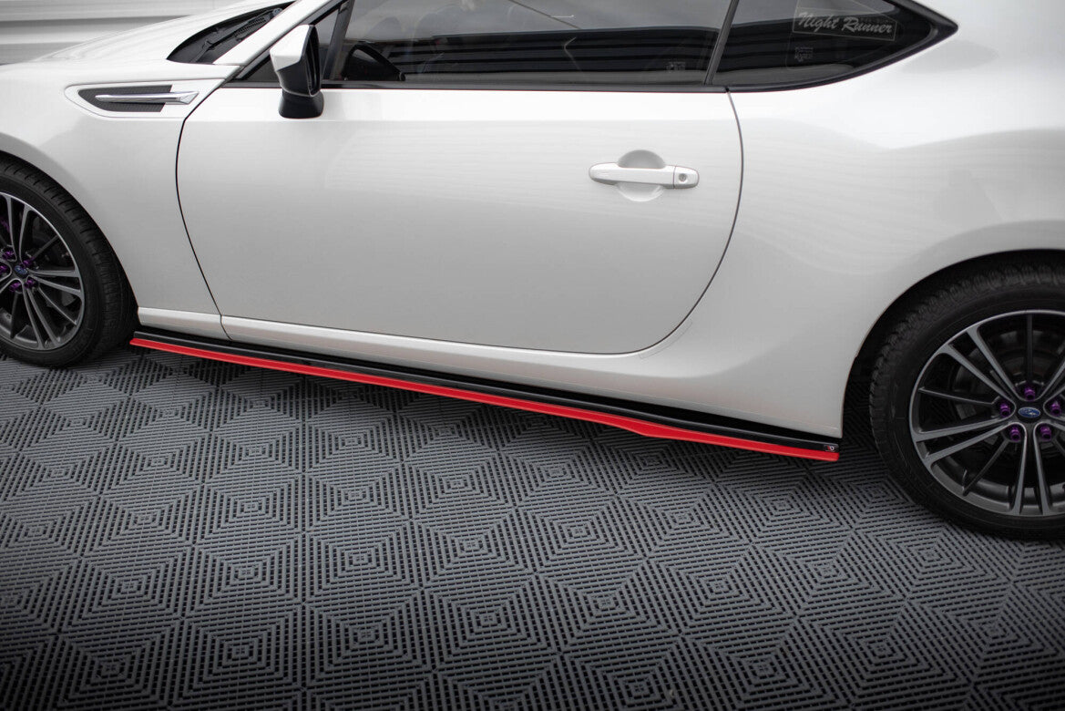 Seitenschweller Ansatz (Paar) V.2 passend für Subaru BRZ Mk1 / Mk1 FL / Toyota GT86 FL schwarz Hochglanz