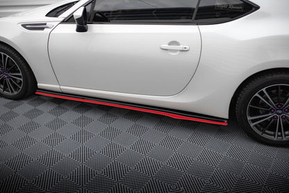 Seitenschweller Ansatz (Paar) V.2 passend für Subaru BRZ Mk1 / Mk1 FL / Toyota GT86 FL schwarz Hochglanz