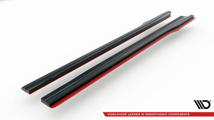 Seitenschweller Ansatz (Paar) V.2 passend für Subaru BRZ Mk1 / Mk1 FL / Toyota GT86 FL schwarz Hochglanz