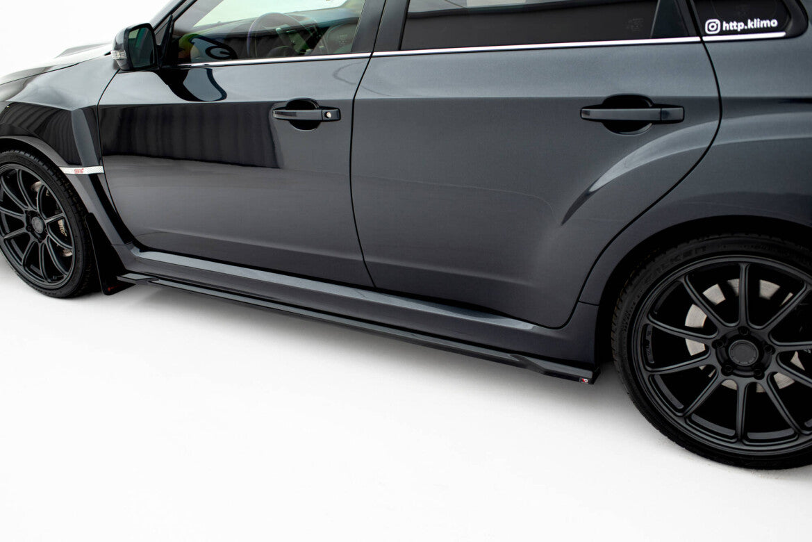 Seitenschweller Ansatz (Paar) V.2 passend für Subaru Impreza WRX STI Mk3 FL schwarz Hochglanz