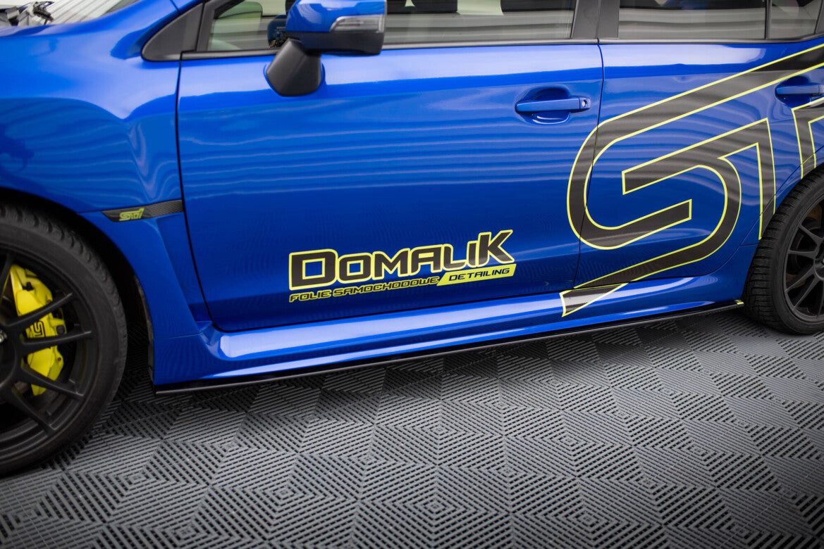 Seitenschweller Ansatz (Paar) V.2 passend für Subaru WRX STI Mk1 schwarz Hochglanz