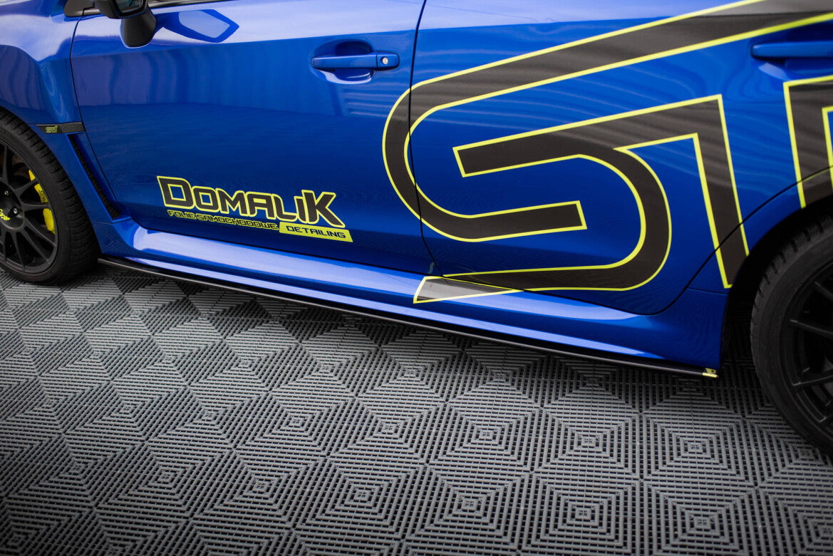 Seitenschweller Ansatz (Paar) V.2 passend für Subaru WRX STI Mk1 schwarz Hochglanz