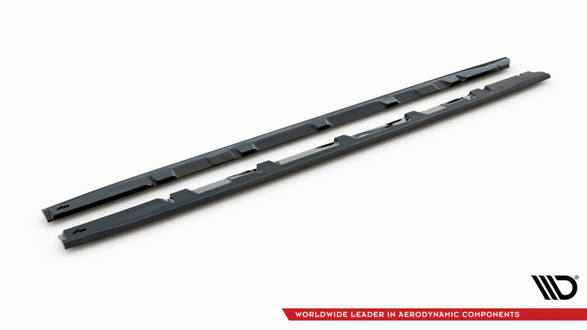 Seitenschweller Ansatz (Paar) V.2 passend für Subaru WRX STI Mk1 schwarz Hochglanz