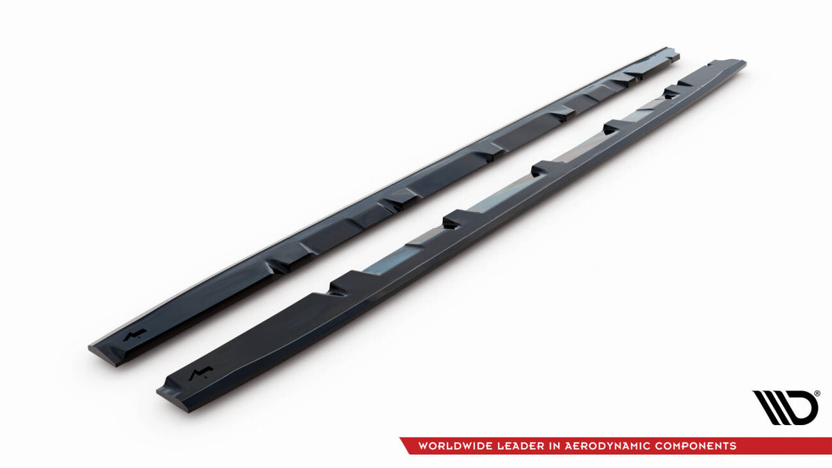 Seitenschweller Ansatz (Paar) V.2 passend für Subaru WRX STI Mk1 schwarz Hochglanz