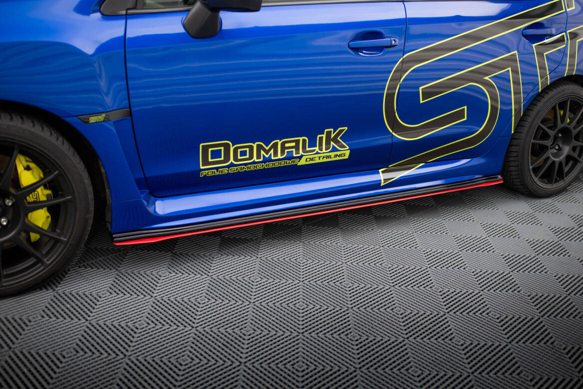 Seitenschweller Ansatz (Paar) V.2 passend für Subaru WRX STI schwarz Hochglanz
