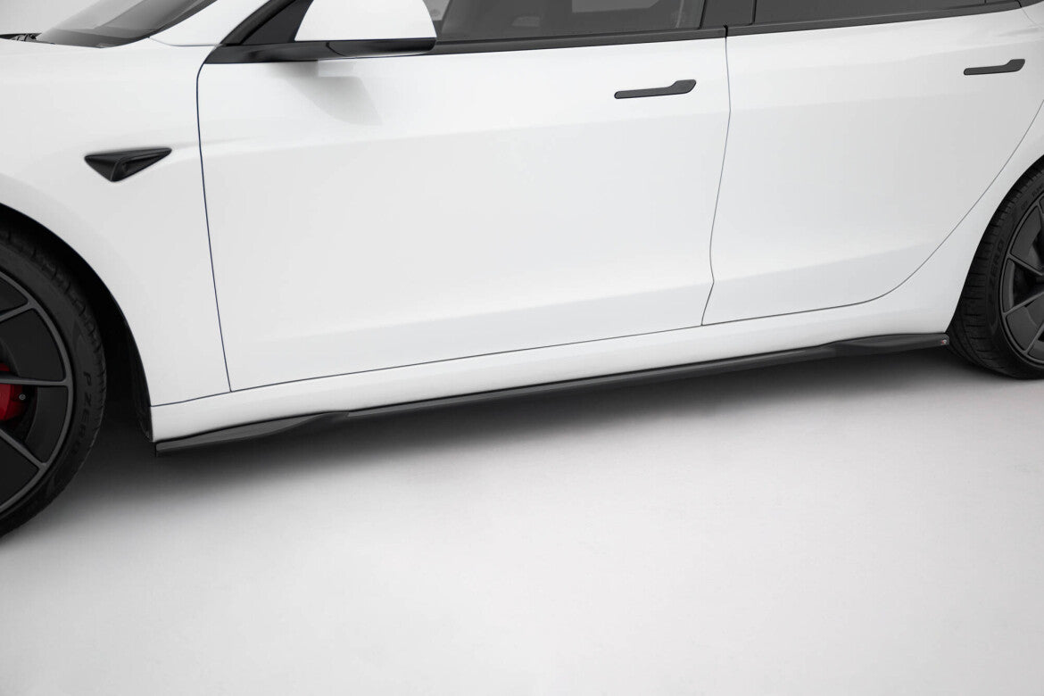 Seitenschweller Ansatz (Paar) V.2 passend für Tesla Model 3 Performance Mk1 FL schwarz Hochglanz