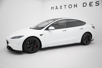 Seitenschweller Ansatz (Paar) V.2 passend für Tesla Model 3 Performance Mk1 FL schwarz Hochglanz