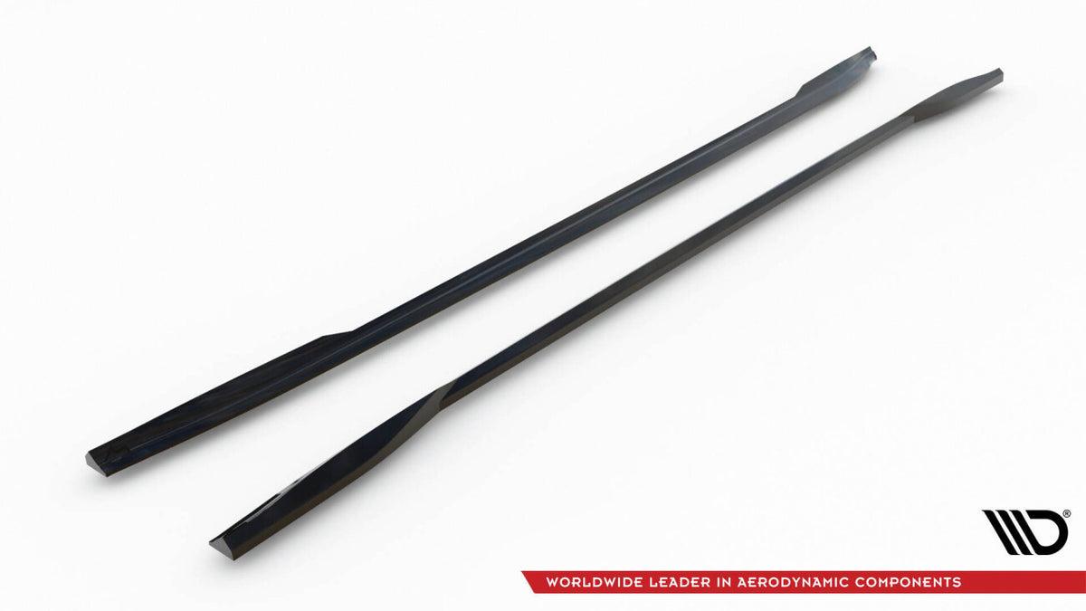 Seitenschweller Ansatz (Paar) V.2 passend für Tesla Model 3 Performance Mk1 FL schwarz Hochglanz
