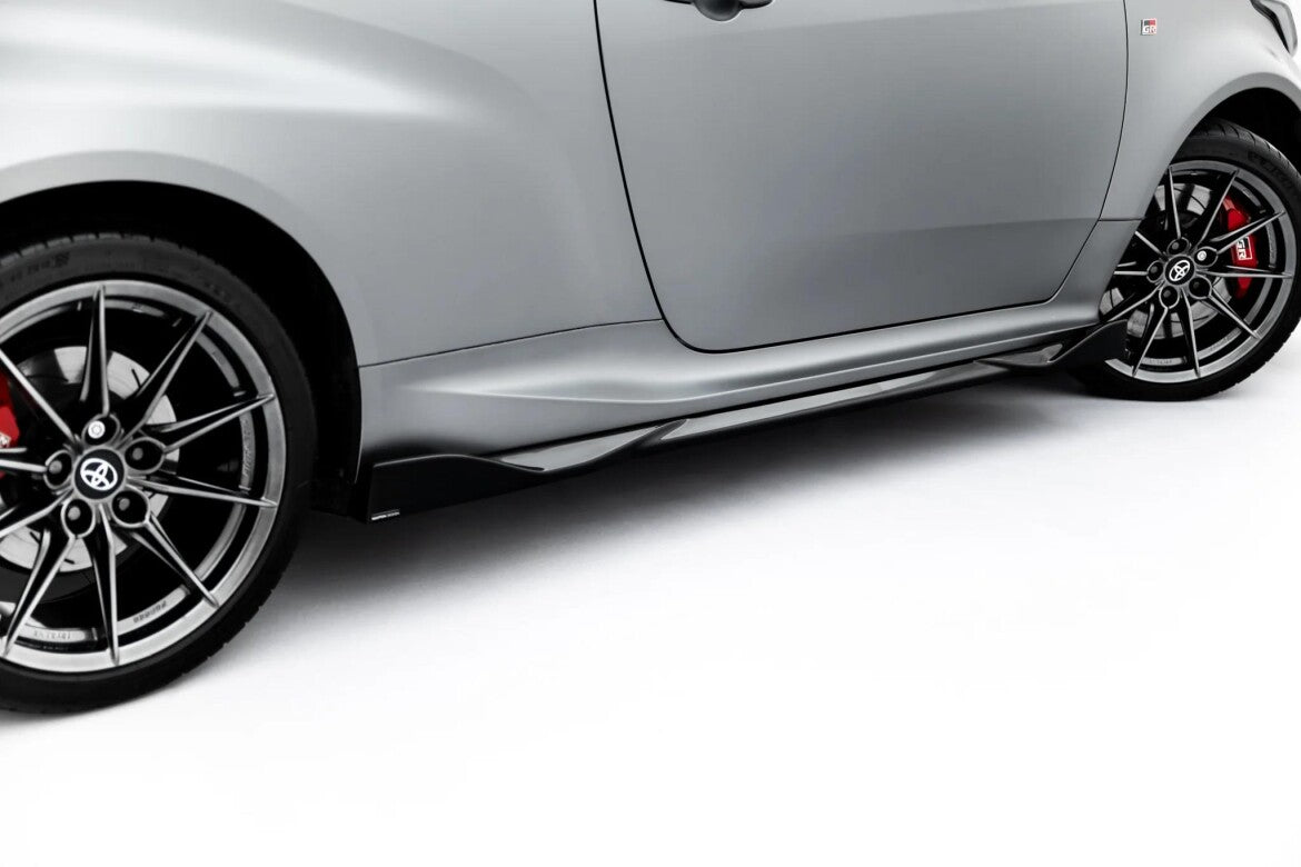 Seitenschweller Ansatz (Paar) V.2 passend für Toyota GR Yaris Mk4 Facelift schwarz Hochglanz