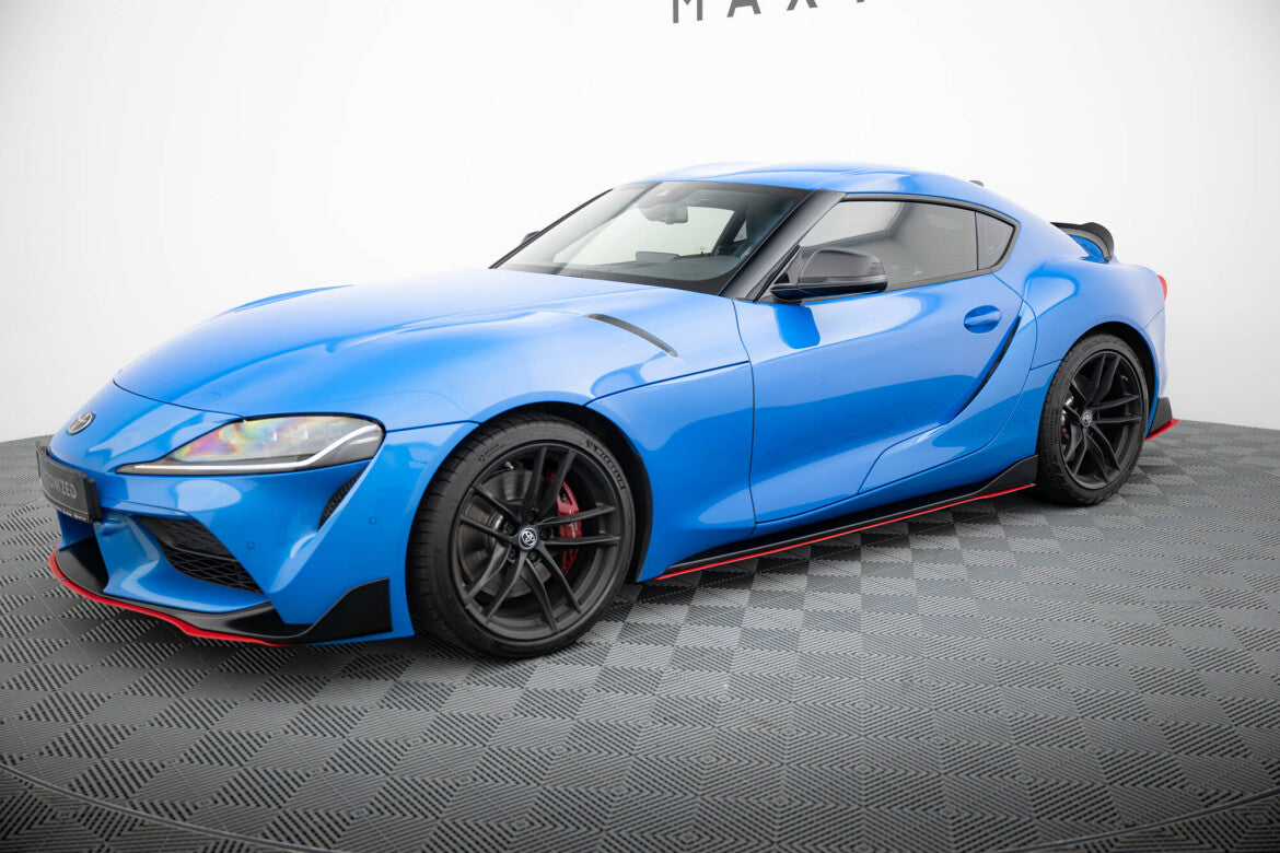 Seitenschweller Ansatz (Paar) V.2 passend für Toyota Supra Mk5 rot Hochglanz