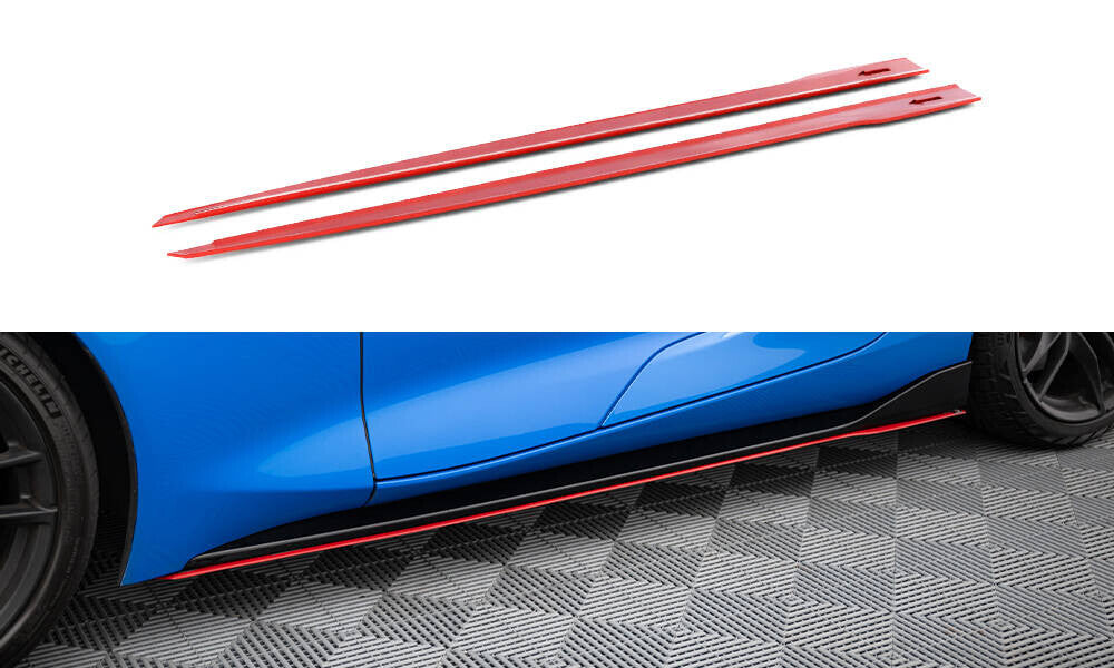 Seitenschweller Ansatz (Paar) V.2 passend für Toyota Supra Mk5 rot Hochglanz