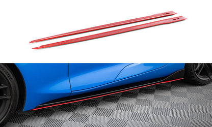 Seitenschweller Ansatz (Paar) V.2 passend für Toyota Supra Mk5 rot Hochglanz