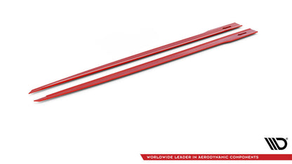 Seitenschweller Ansatz (Paar) V.2 passend für Toyota Supra Mk5 rot Hochglanz
