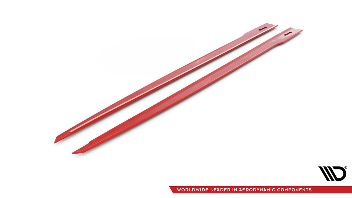 Seitenschweller Ansatz (Paar) V.2 passend für Toyota Supra Mk5 rot Hochglanz