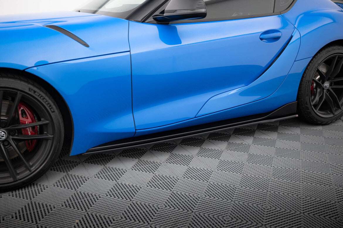 Seitenschweller Ansatz (Paar) V.2 passend für Toyota Supra Mk5 schwarz Hochglanz