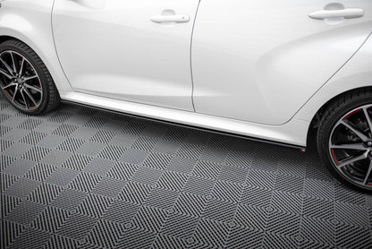 Seitenschweller Ansatz (Paar) V.2 passend für Toyota Yaris Mk4 schwarz Hochglanz