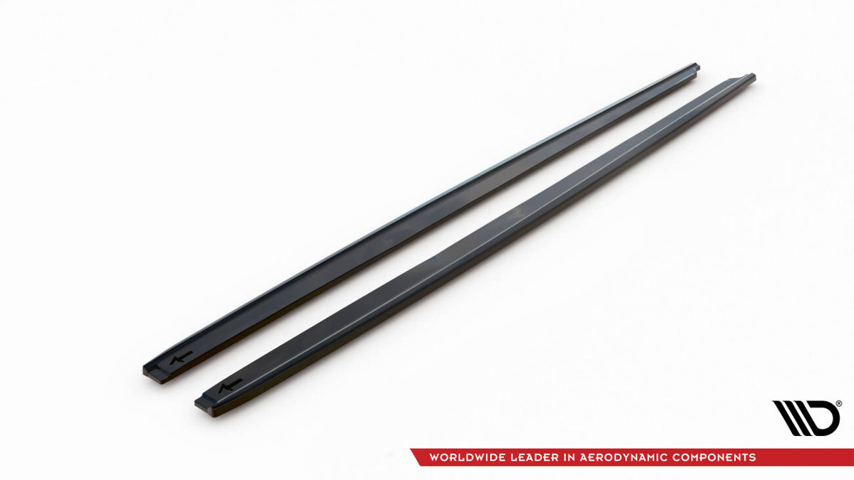 Seitenschweller Ansatz (Paar) V.2 passend für Toyota Yaris Mk4 schwarz Hochglanz