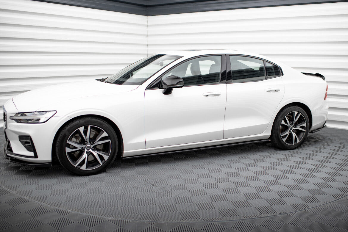 Seitenschweller Ansatz (Paar) V.2 passend für Volvo S60/V60 R-Design Mk3 schwarz Hochglanz