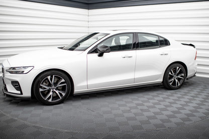 Seitenschweller Ansatz (Paar) V.2 passend für Volvo S60/V60 R-Design Mk3 schwarz Hochglanz
