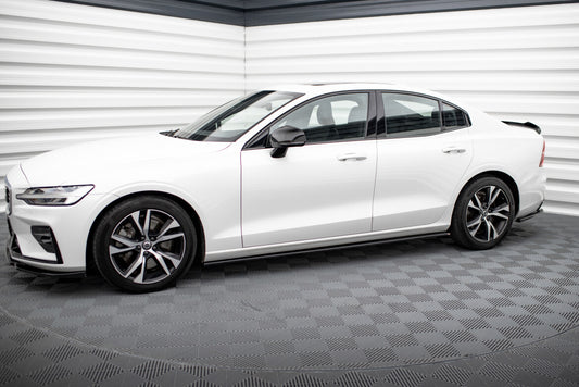 Seitenschweller Ansatz (Paar) V.2 passend für Volvo S60/V60 R-Design Mk3 schwarz Hochglanz