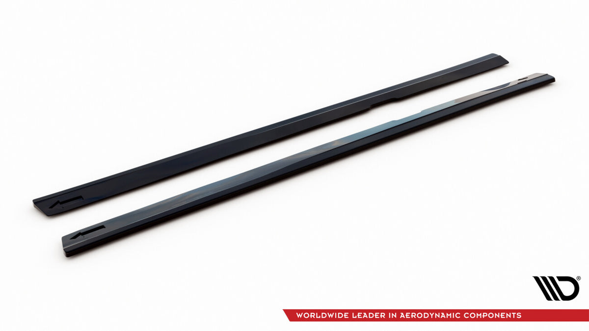Seitenschweller Ansatz (Paar) V.2 passend für Volvo S60/V60 R-Design Mk3 schwarz Hochglanz